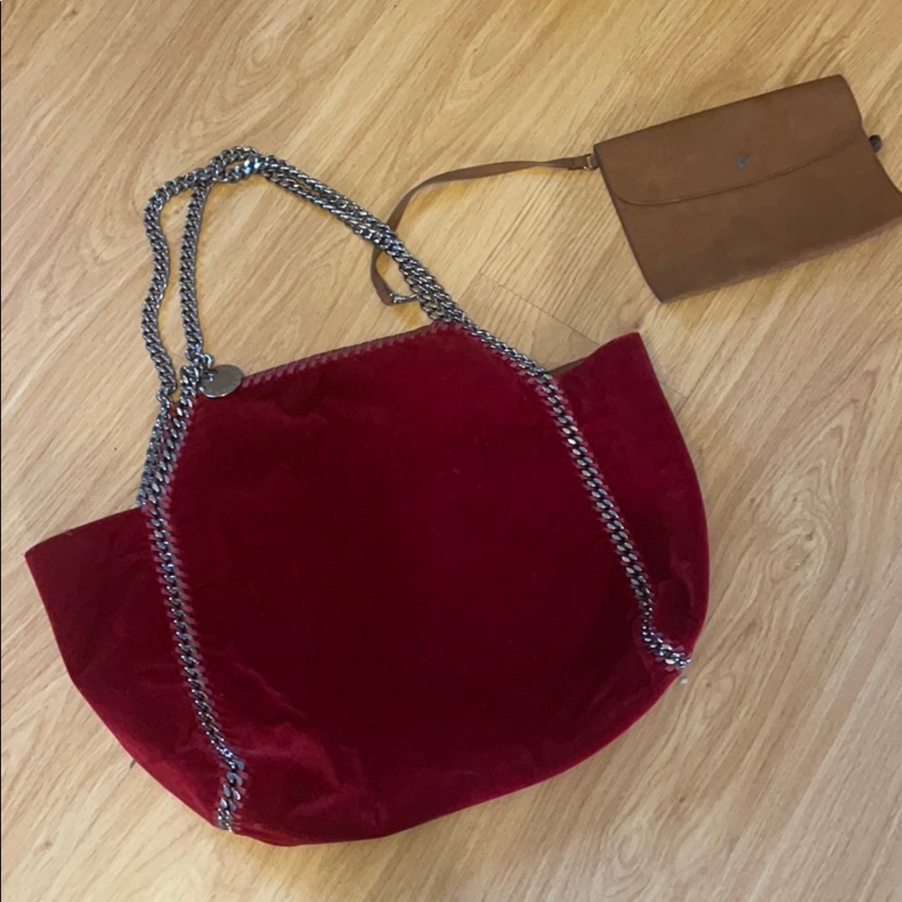 😍😍😍Authentic Stella McCartney Velvet Large Bag